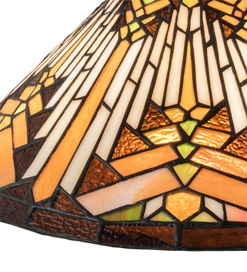Meyda Lighting Nuevo II 13" Multi-Colored Shade Glass