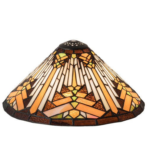 Meyda Lighting Nuevo II 13" Multi-Colored Shade Glass