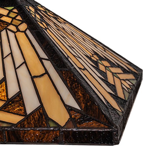 Meyda Lighting Nuevo II 24" Multi-Colored Shade Glass