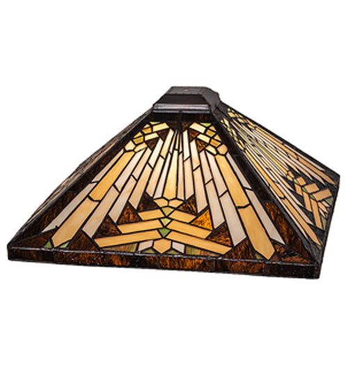 Meyda Lighting Nuevo II 24" Multi-Colored Shade Glass