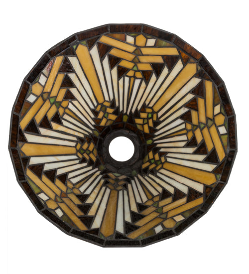 Meyda Lighting Nuevo Mission 13" Multi-Colored Shade Glass