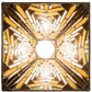 Meyda Lighting Nuevo Mission 14" Mahogany Bronze Pendant Light With Multi-Colored Shade Glass