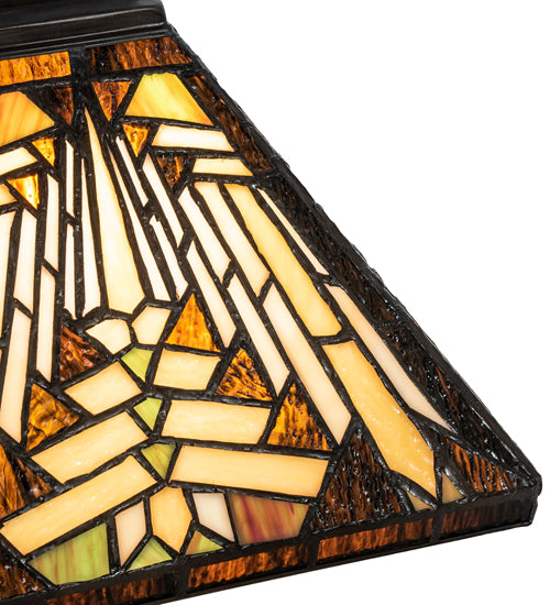 Meyda Lighting Nuevo Mission 14" Multi-Colored Shade Glass