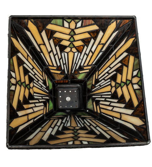Meyda Lighting Nuevo Mission 14" Multi-Colored Shade Glass