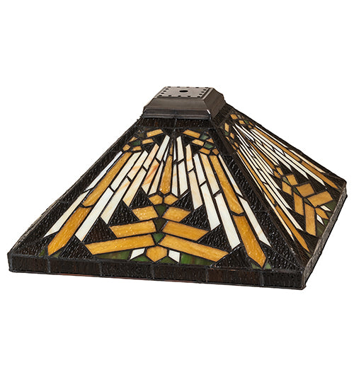 Meyda Lighting Nuevo Mission 20" Multi-Colored Shade Glass