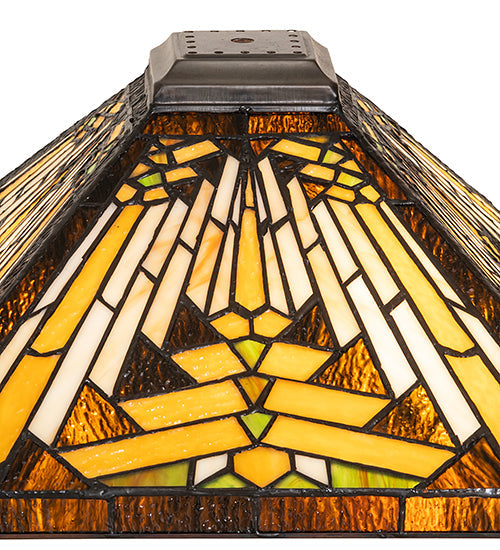 Meyda Lighting Nuevo Mission 20" Multi-Colored Shade Glass