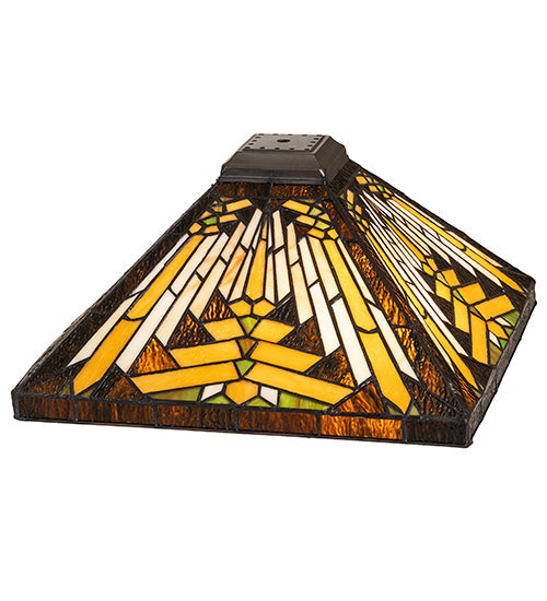 Meyda Lighting Nuevo Mission 20" Multi-Colored Shade Glass