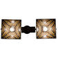 Meyda Lighting Nuevo Mission 32" 2-Light Mahogany Bronze Island Pendant Light With Amber & Brown Shade Glass