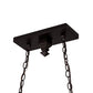 Meyda Lighting Nuevo Mission 32" 2-Light Mahogany Bronze Island Pendant Light With Amber & Brown Shade Glass