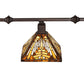 Meyda Lighting Nuevo Mission 48" 3-Light Mahogany Bronze Island Pendant Light With Brown & Beige Stained Shade Glass