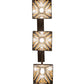 Meyda Lighting Nuevo Mission 48" 3-Light Mahogany Bronze Island Pendant Light With Brown & Beige Stained Shade Glass