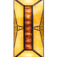 Meyda Lighting Nuevo Mission 48" 9-Light Mahogany Bronze Semi-flush Mount Light With Beige & Brown Shade Glass