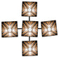 Meyda Lighting Nuevo Mission 51" 5-Light Craftsman Brown Chandelier With Yellow & Brown Stained Shade Glass