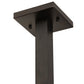 Meyda Lighting Nuevo Mission 63" 3-Light Craftsman Brown Island Pendant Light With Brown & Beige Shade Glass