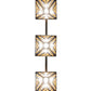 Meyda Lighting Nuevo Mission 63" 3-Light Craftsman Brown Island Pendant Light With Brown & Beige Shade Glass