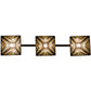 Meyda Lighting Nuevo Mission 64" 3-Light Craftsman Brown Island Pendant Light With Brown & Beige Shade Glass