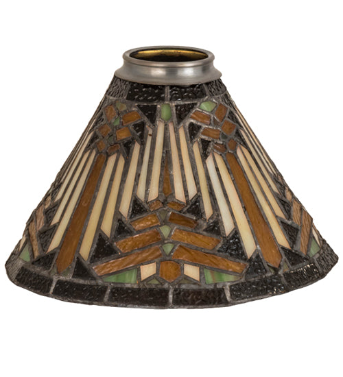Meyda Lighting Nuevo Mission 8" Multi-Colored Stained Shade Glass
