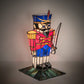 Meyda Lighting Nutcracker 15" Accent Table Lamp With Multi-Colored Shade Glass
