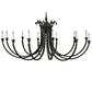 Meyda Lighting Oak Bough 80" 12-Light Timeless Bronze Chandelier With White Shade Glass