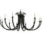 Meyda Lighting Oak Bough 80" 12-Light Timeless Bronze Chandelier With White Shade Glass