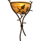 Meyda Lighting Oak Branch 15" Cafe Noir Wall Sconce With Ambra Siena Idalight Shade Glass