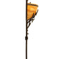 Meyda Lighting Oak Branch 15" Cafe Noir Wall Sconce With Ambra Siena Idalight Shade Glass