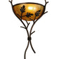 Meyda Lighting Oak Branch 15" Copper Vein Wall Sconce With Ambra Siena Idalight Shade Glass
