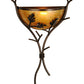 Meyda Lighting Oak Branch 15" Copper Vein Wall Sconce With Ambra Siena Idalight Shade Glass