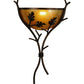Meyda Lighting Oak Branch 15" Copper Vein Wall Sconce With Ambra Siena Idalight Shade Glass