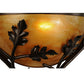 Meyda Lighting Oak Branch 15" Copper Vein Wall Sconce With Ambra Siena Idalight Shade Glass