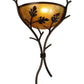 Meyda Lighting Oak Branch 15" Copper Vein Wall Sconce With Ambra Siena Idalight Shade Glass