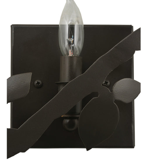 Meyda Lighting Oak Branch 15" Timeless Bronze Wall Sconce