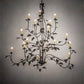 Meyda Lighting Oak Leaf 222594 72" 15-Light Timeless Bronze Chandelier With Ivory Faux Candlelight
