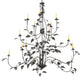 Meyda Lighting Oak Leaf 222594 72" 15-Light Timeless Bronze Chandelier With Ivory Faux Candlelight