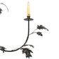 Meyda Lighting Oak Leaf 222594 72" 15-Light Timeless Bronze Chandelier With Ivory Faux Candlelight
