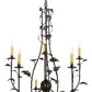 Meyda Lighting Oak Leaf 222594 72" 15-Light Timeless Bronze Chandelier With Ivory Faux Candlelight
