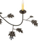 Meyda Lighting Oak Leaf 222594 72" 15-Light Timeless Bronze Chandelier With Ivory Faux Candlelight