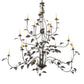 Meyda Lighting Oak Leaf 222594 72" 15-Light Timeless Bronze Chandelier With Ivory Faux Candlelight