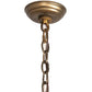 Meyda Lighting Oak Leaf 32" 9-Light Antique Copper Chandelier With Ivory Faux Candlelight