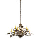 Meyda Lighting Oak Leaf 32" 9-Light Antique Copper Chandelier With Ivory Faux Candlelight