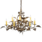 Meyda Lighting Oak Leaf 32" 9-Light Antique Copper Chandelier With Ivory Faux Candlelight