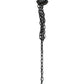 Meyda Lighting Oak Leaf 36" 9-Light Gunmetal Chandelier With White Faux Candlelight