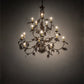 Meyda Lighting Oak Leaf 48" 15-Light Cafe Noir Chandelier With Ivory Faux Candlelight