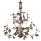 Meyda Lighting Oak Leaf 48" 15-Light Cafe Noir Chandelier With Ivory Faux Candlelight