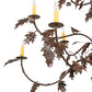 Meyda Lighting Oak Leaf 48" 15-Light Cafe Noir Chandelier With Ivory Faux Candlelight