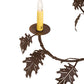 Meyda Lighting Oak Leaf 48" 15-Light Cafe Noir Chandelier With Ivory Faux Candlelight