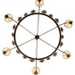Meyda Lighting Oak Leaf 57" 6-Light Antique Copper Chandelier With Green Shade