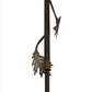 Meyda Lighting Oak Leaf 6" Antique Copper Mini Pendant Light With Yellow & Amber Shade Glass