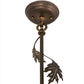 Meyda Lighting Oak Leaf 6" Antique Copper Mini Pendant Light With Yellow & Amber Shade Glass