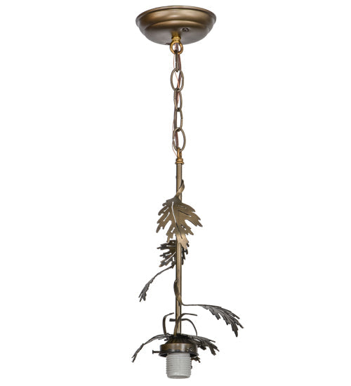 Meyda Lighting Oak Leaf 7" Antique Copper Pendant Light Hardware